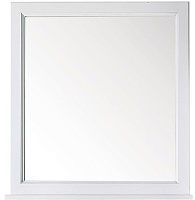 ASB-Woodline Зеркало для ванной Гранда 80 белый (патина серебро), массив ясеня